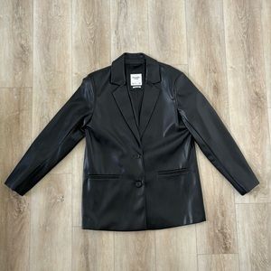 A&F • Vegan Leather Blazer
